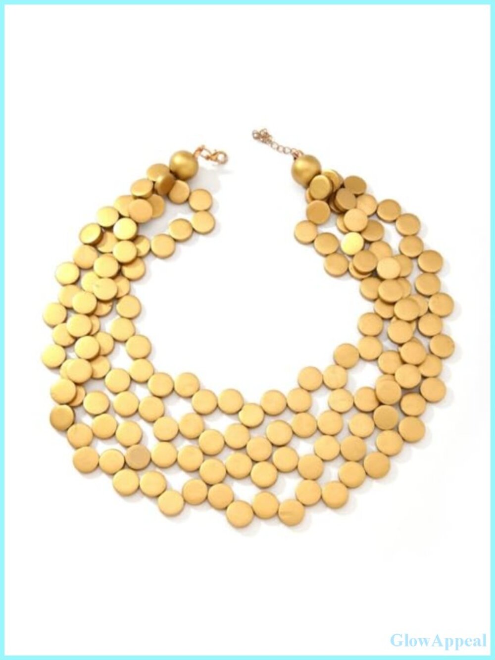Wood Geometric Disc Tassel Statement Necklace Adjustable Layered Women's